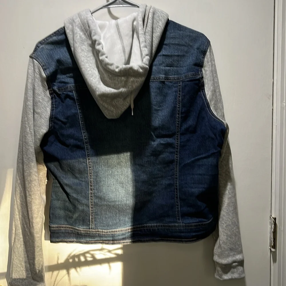 Denim jacket with hoodie. - Picture 3 of 3